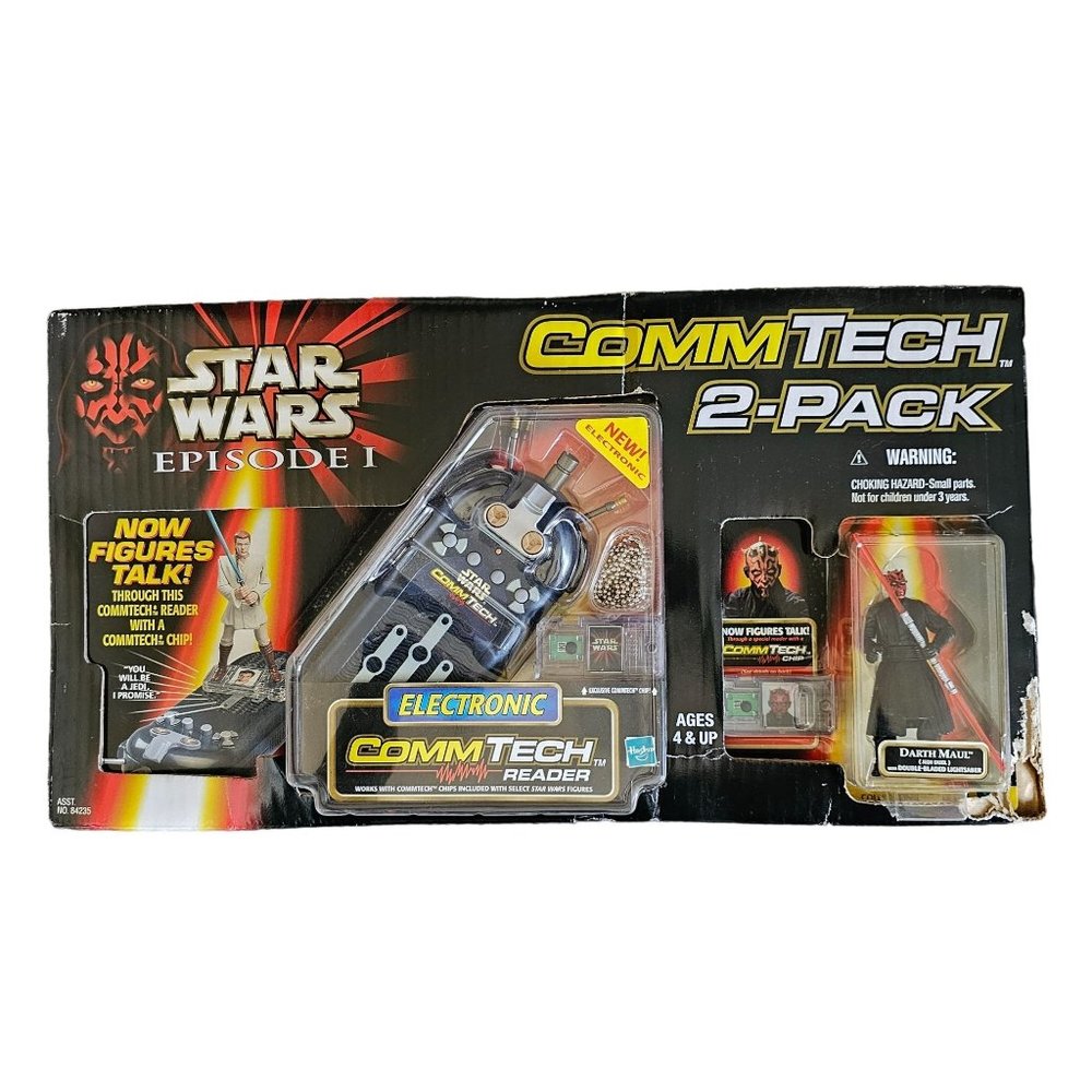 Star Wars Episode I CommTech 2-Pack Reader and Darth Maul Hasbro 1999